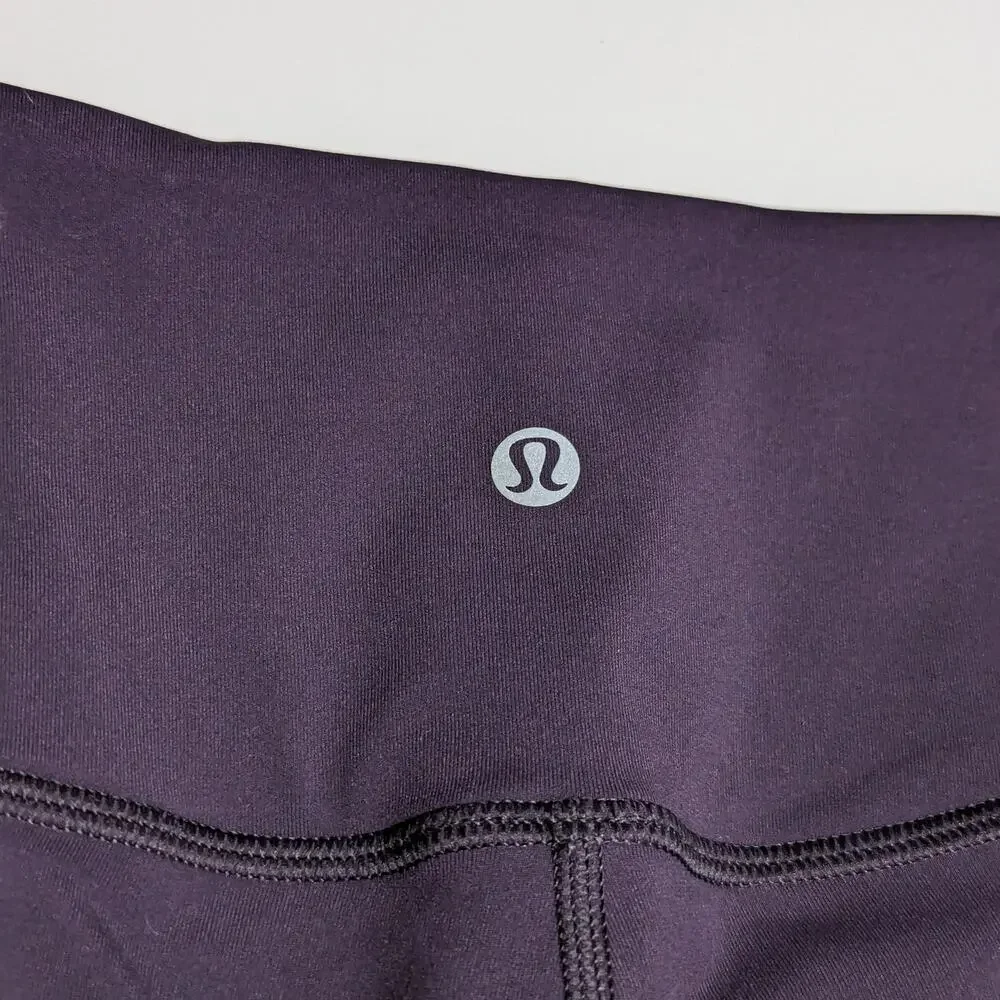 Lululemon Sun Setter Crop Leggings Boysenberry Plum Purple Womens 6 Sportswear
